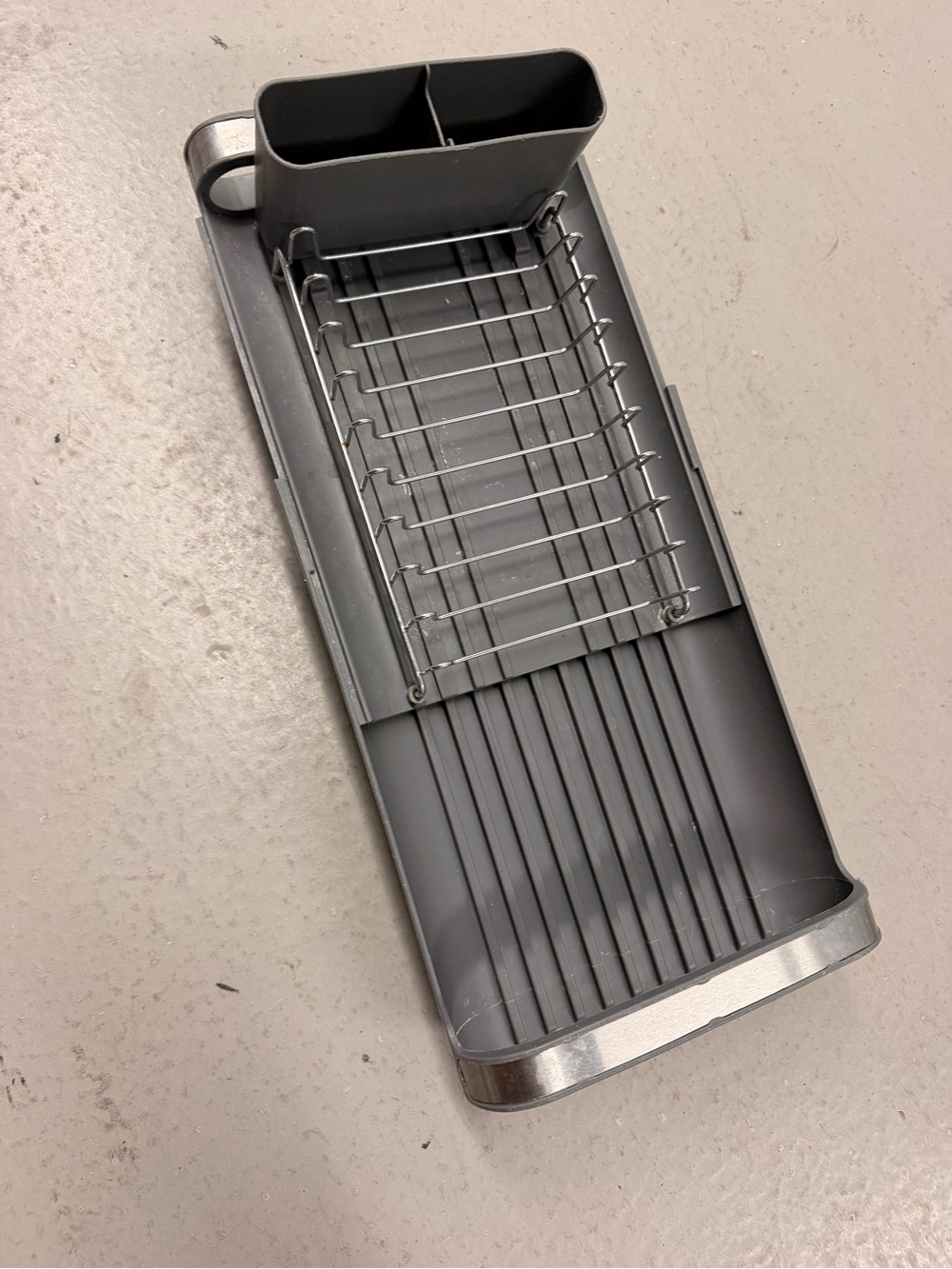 Gray washed dishes holder kitchen